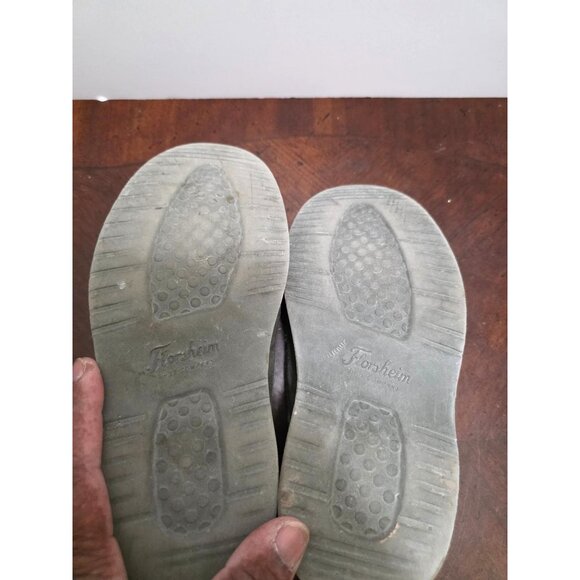 Florsheim Boys Gray Suede Granp Core Dressing Shoes With Blue Laces Size 1 - Picture 8 of 10